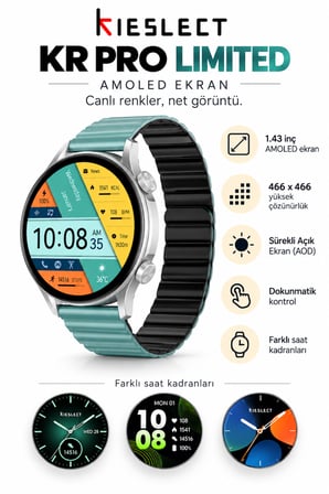 Kieslect KR Pro Gümüş Akıllı Saat
