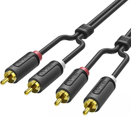 Qgeem QG-AU12 Dual RCA Aux Audio Kablo 3.05M