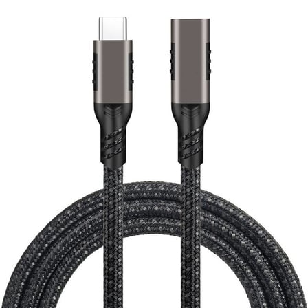 Lexroo Extension USB3.2 Type-C PD Uzatma Kablosu 100W 20Gbps 4K@60Hz 3 Metre - Siyah