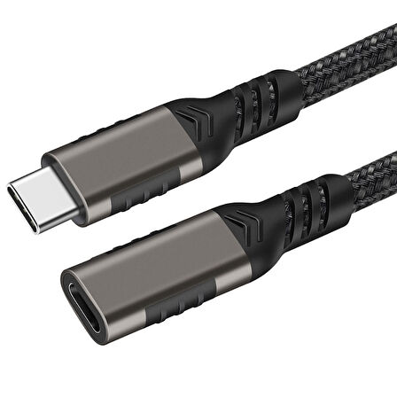 Qgeem Extension USB3.2 Type-C PD Uzatma Kablosu 100W 20Gbps 4K@60Hz 3 Metre