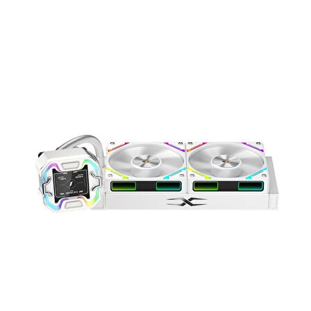 ONTECH - 1st Player X Starshıp 240mm Beyaz Argb Ips 2.4" Dijital Ekranlı Am5,am4/lga 1851, Lga 1700 Premıum İşlemci Sıvı Soğutucu