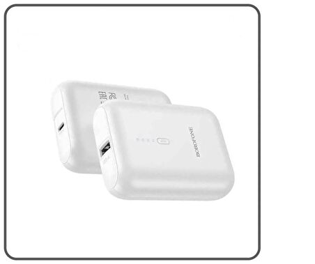 TYPE C Powerbank Mini Cep Boyutunda  5000mAh  Led Göstergeli İNPUT Type C iPhone ve Samsung Uyumlu  BJ31