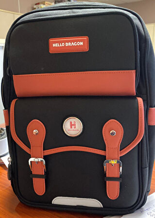 Hello Dragon Okul Çantası Model 13 Siyah CN0031