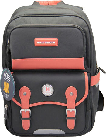 Hello Dragon Okul Çantası Model 12 Siyah CN0027