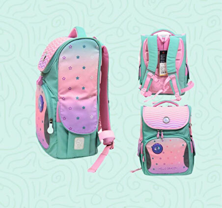 Hello Dragon Okul Çantası Model 16 Pembe CN0041