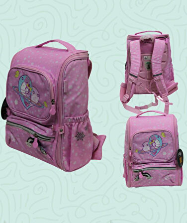 Hello Dragon Okul Çantası Model 18 Pembe CN0045