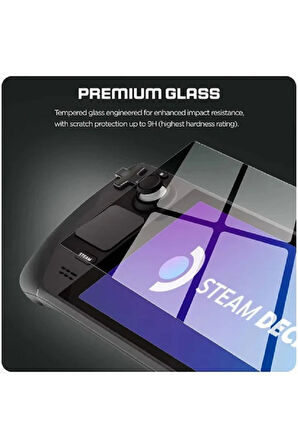 Steam Deck Oyun Konsolu 9H Kristal Temperli Cam Ekran Koruyucu