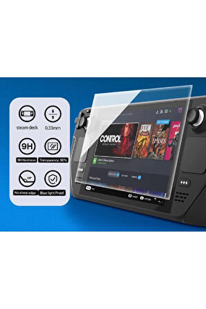 Steam Deck Oyun Konsolu 9H Kristal Temperli Cam Ekran Koruyucu