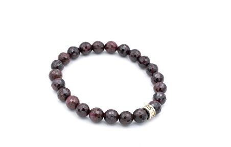 HAKİKİ FASET KESİM DOĞAL LAL (GRANAT) BİLEKLİK 1.KALİTE DOĞAL TAŞ