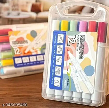 12'li Üçgen Akrilik Marker Kalem