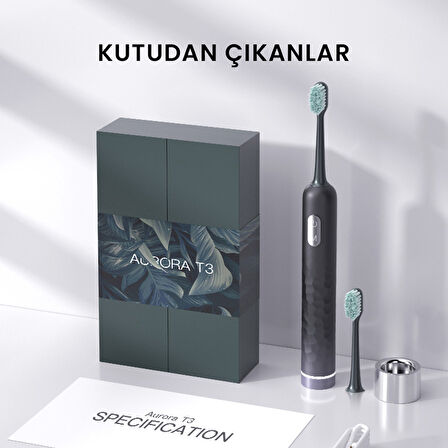 Enchen Aurora T3 Yeşil Değiştirilebilir Başlıklı Şarjlı 3 Farklı Fırçalama Modlu Diş Fırçası