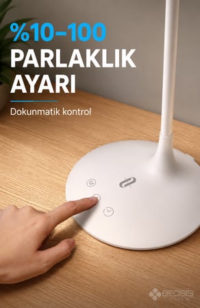 TaoTronics TT-DL1004 Esnek 3 Renk LED Masa Lambası Beyaz