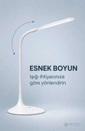 TaoTronics TT-DL1004 Esnek 3 Renk LED Masa Lambası Beyaz