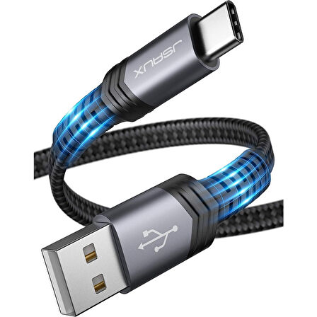 Jsaux Premium CC0008 3 Amper 60 WATT 1 Metre Type-C Süper Hızlı Şarj ve Data Aktarım Kablosu / iPhone 15 serisi uyumlu
