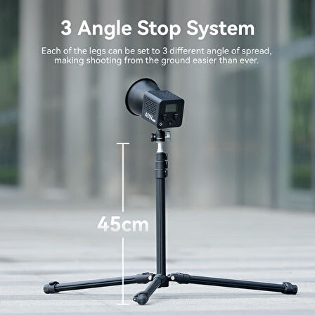 Katlanabilir Işık Ayağı Tripod TT43 Işık Standı Alüminyum, 180 ° Ters Çevrilebilir Ayaklar 75/190cm