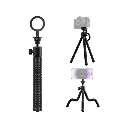 Ulanzi MT30 Mıknatıslı Karabinalı Esnek Tripod T137 - Siyah