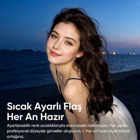 Ulanzi MFL01 2’si 1 Arada Bluetooth Manyetik Telefon Flaş ve Vlog Işığı (3C Sertifikalı Batarya) - L151A