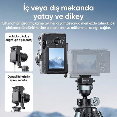 Ulanzi UKA11 Katlanabilir Quick Release L Plate Kamera Montaj Aparatı - C103