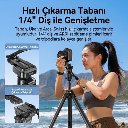 Ulanzi CO81 Çok Açılı Profesyonel Kamera Standı ve Masaüstü Tripod - C104