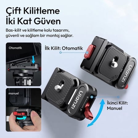 Ulanzi UKA12 UKA Pro Arca Uyumlu Quick Release Kamera Montaj Kiti - C106