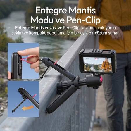 Ulanzi MT55 SnapGo 4 in 1 Mini Selfie Stick Tripod Telefon ve Aksiyon Kamera Uyumlu - T165