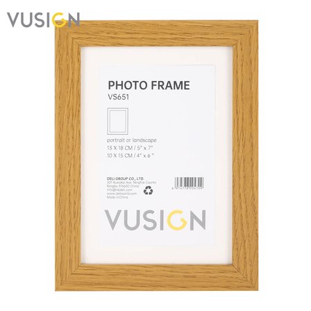 VUSIGN VS651 MDF Fotoğraf Çerçevesi 13x18 cm Ahşap Masaüstü ve Duvar Askılı Çerçeve