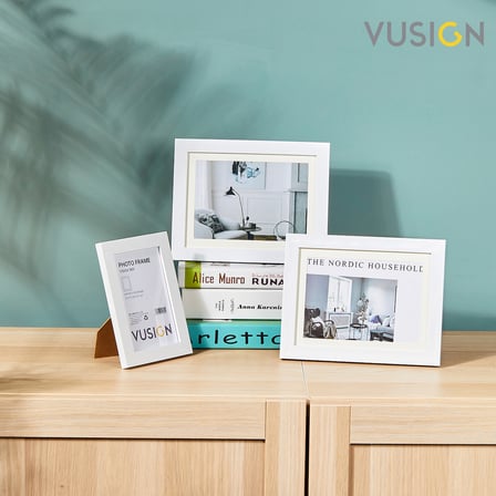 VUSIGN VS651-WH MDF Fotoğraf Çerçevesi 13x18 cm Beyaz Rengi Masaüstü ve Duvar Askılı Çerçeve