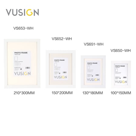 VUSIGN VS652-WH MDF Fotoğraf Çerçevesi 15x20 cm Beyaz Masaüstü ve Duvar Askılı Çerçeve