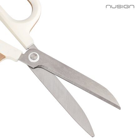 NUSIGN Makas 180 mm – Paslanmaz Çelik – Beyaz Güç Tasarruflu Makas