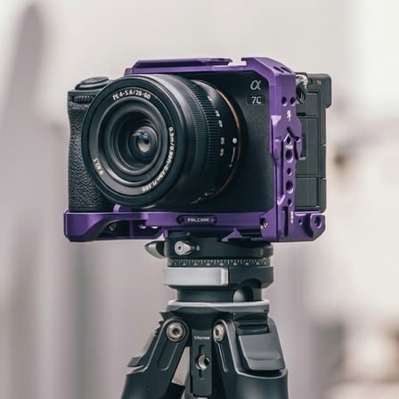 falcam f22 f38 f50 quick release camera cage a7c ii uyumlu kamera kafesi mor - c00b3a01p