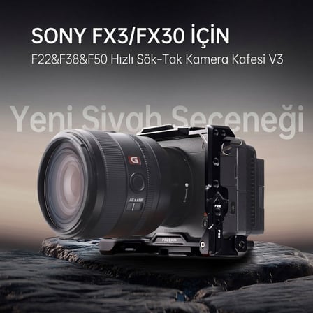 FALCAM F22 F38 F50 Quick Release V3 FX3 FX30 Uyumlu Modüler Kamera Kafesi Siyah - C00B2823B