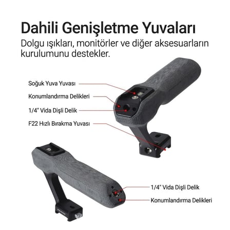 Falcam F22 Portable Top Handle Üst Tutma Kolu Siyah - F22A3A12B