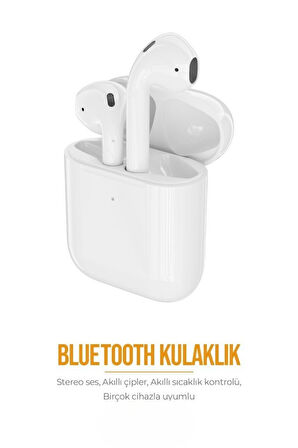 PDAteknoloji PD-BT114 OT 2.Nesil Bluetooth Kulaklık V5.3 - Beyaz