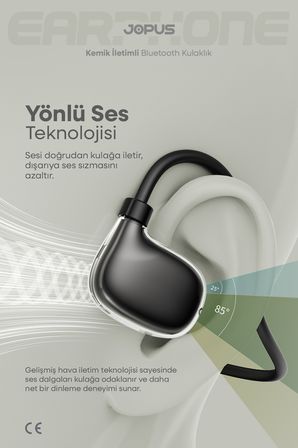 Boyun Bantlı Sporcu Bluetooth Kulaklık Esnek ve Hafif Tasarım 6 Saat Müzik Süresi Siyah AZ-BN06