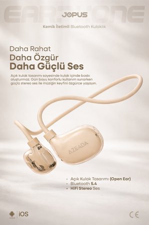 Boyun Bantlı Sporcu Bluetooth Kulaklık Esnek ve Hafif Tasarım 6 Saat Müzik Süresi Pudra AZ-BN06