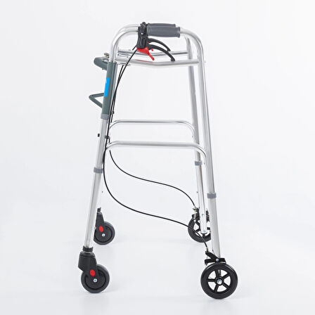 Comfort Plus Wolker Yürüteç | 4 Tekerlekli Frenli, Katlanabilir Alüminyum Gövde, Yükseklik Ayarlı, KF8220L-5