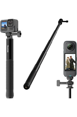 Uzatılabilir Selfie Çubuğu GoPro Hero 13 12 11 10/Insta 360/DJI Osmo 360 Action 5 4 Pocket