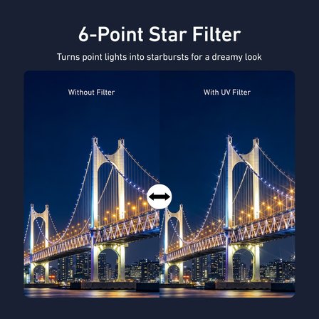 Telesın Osmo Pocket 3 Six-Point Star Filter | Osmo Pocket 3 Için Six-Point Yıldız Filtresi