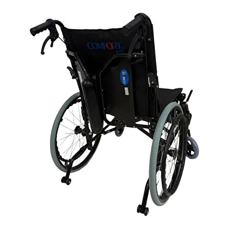 Comfort Plus Çelik Transfer Tekerlekli Sandalye | Katlanabilir, Emniyet Kemerli ve Refakatçi Frenli DM-863-20