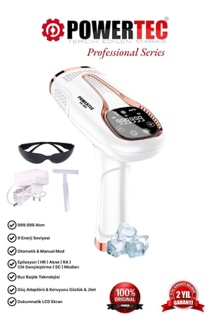 Powertec TR-999 IPL Lazer Epilasyon 999.999 Atım Otomatik/Manuel 9 Modlu