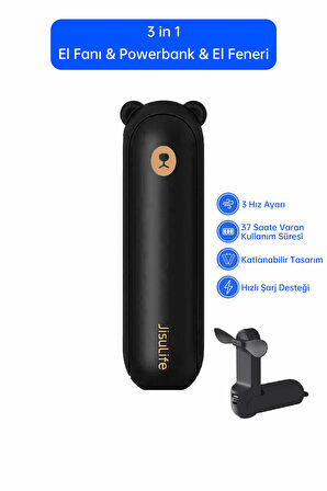 Jisulife Handheld Fan Life8 Plus Katlanabilir El Fanı 4500mah