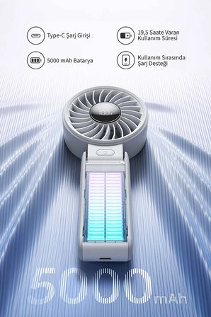 Jisulife Handheld Fan Life 7 El Fanı & Masaüstü Fan 5000 mah