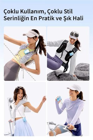 Jisulife NeckFan Life 5 Boyun Fanı & El Fanı & Bel Fanı 5000 mah