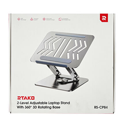 Rtako RS-CP84 360 Derece Dönebilen Tablet Laptop Standı (Gri)