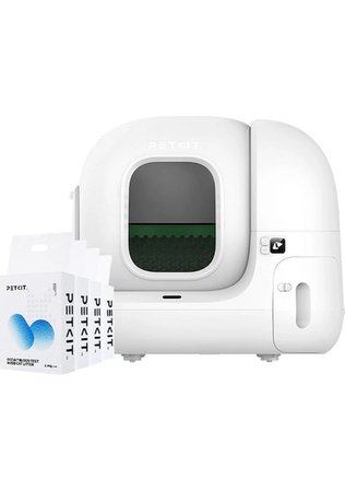 Petkit Pura Max 2 Akıllı Kedi Tuvaleti, Erken Teşhis Karışık Kedi Kumu 4'lü Paket (Petkit Türkiye Garantili)