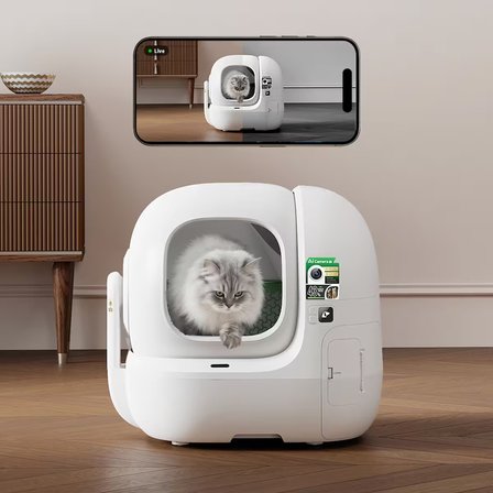 Petkit Purobot Max Pro 2 Akıllı Kedi Tuvaleti Beyaz