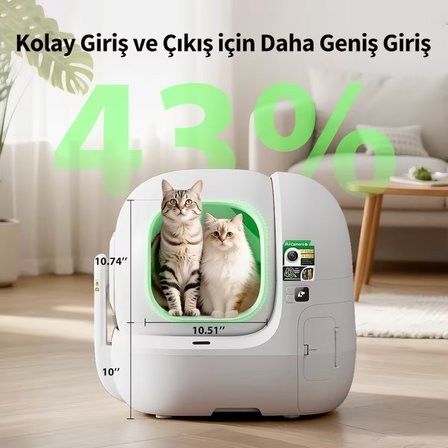 Petkit Purobot Max Pro 2 Akıllı Kedi Tuvaleti Beyaz