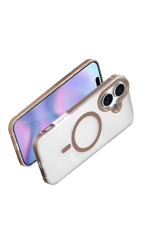 Fuchsia iPhone 17 ile Uyumlu HBC-394 Himalayas Kablosuz Şarj Özellikli Kapak - Çöl Titanyum