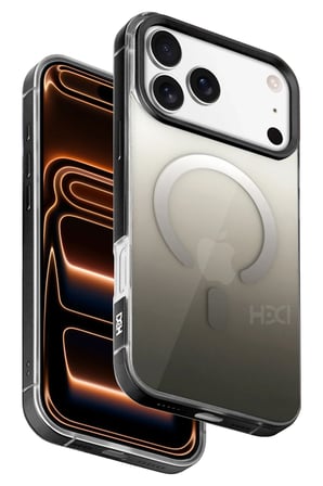 Fuchsia iPhone 17 Pro Max ile Uyumlu HBC-395 Altai Kablosuz Şarj Özellikli Kapak - Siyah