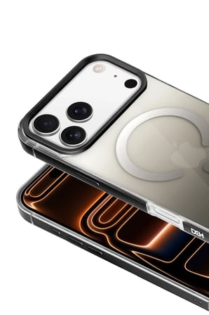 Fuchsia iPhone 17 Pro Max ile Uyumlu HBC-395 Altai Kablosuz Şarj Özellikli Kapak - Siyah